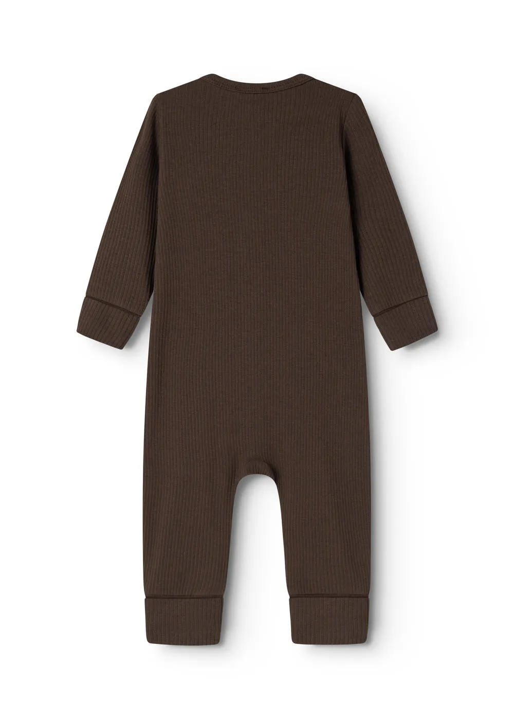MarMar Rompy Zip heldragt Dark Roast modal baby