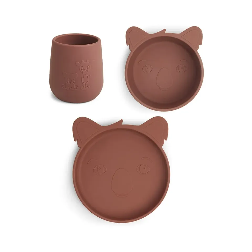 nuuroo Judi servicesæt 3 stk Mahogany silikone