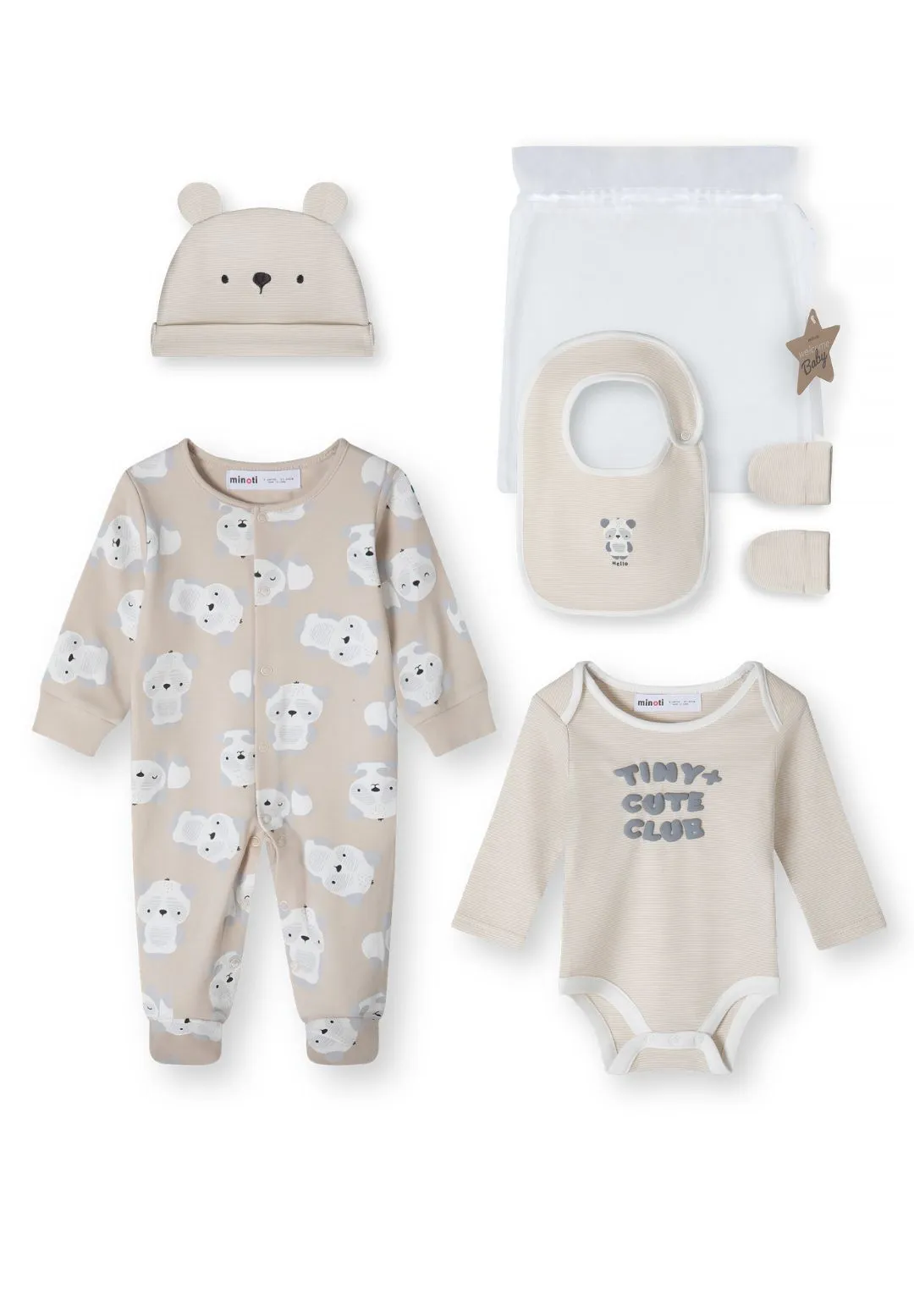 Minoti 45344 babysæt med bjørn 5-dele gavepose