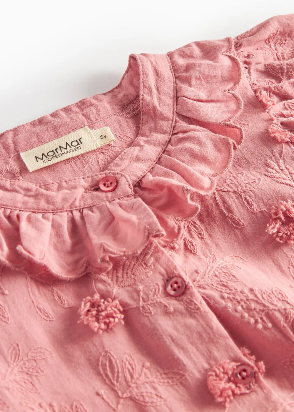 MarMar Dipa Kjole Pink Delight med broderi