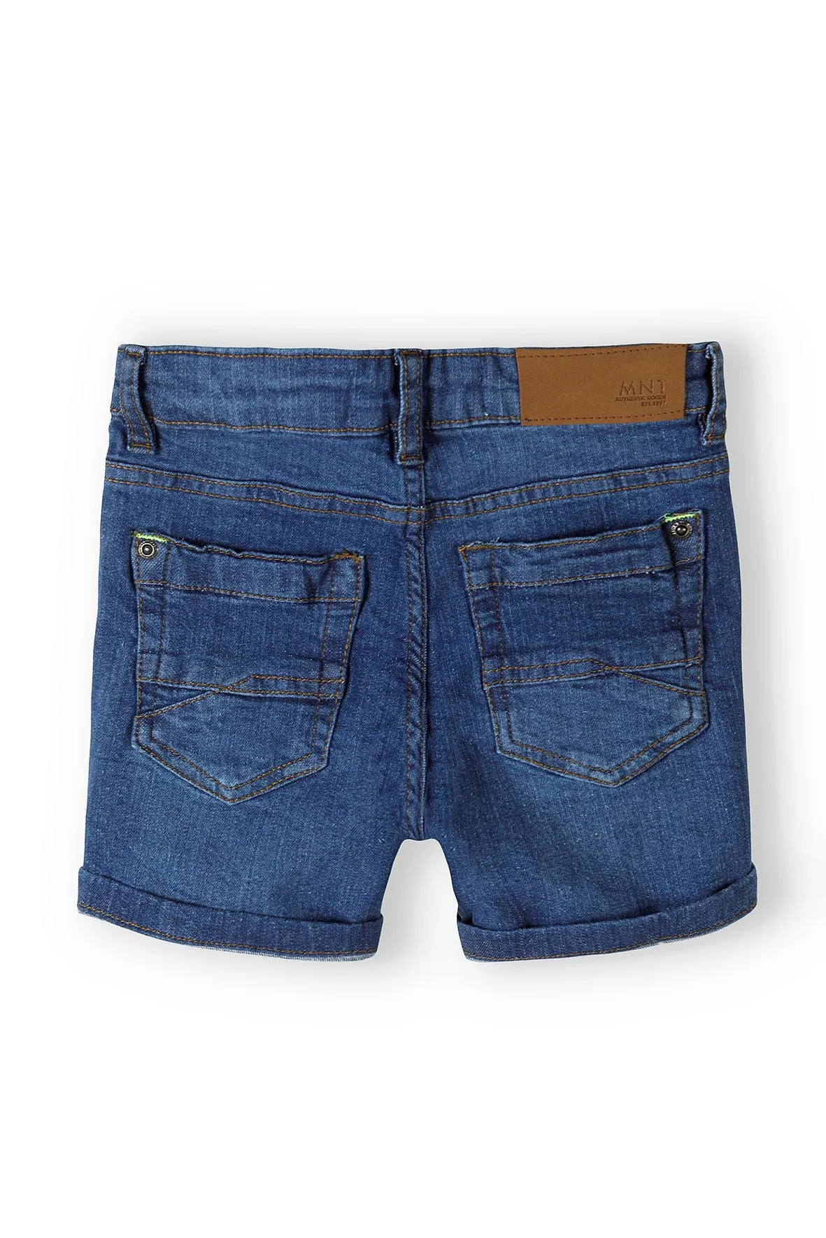 Minoti 38493 denimshorts mørkeblå stretch