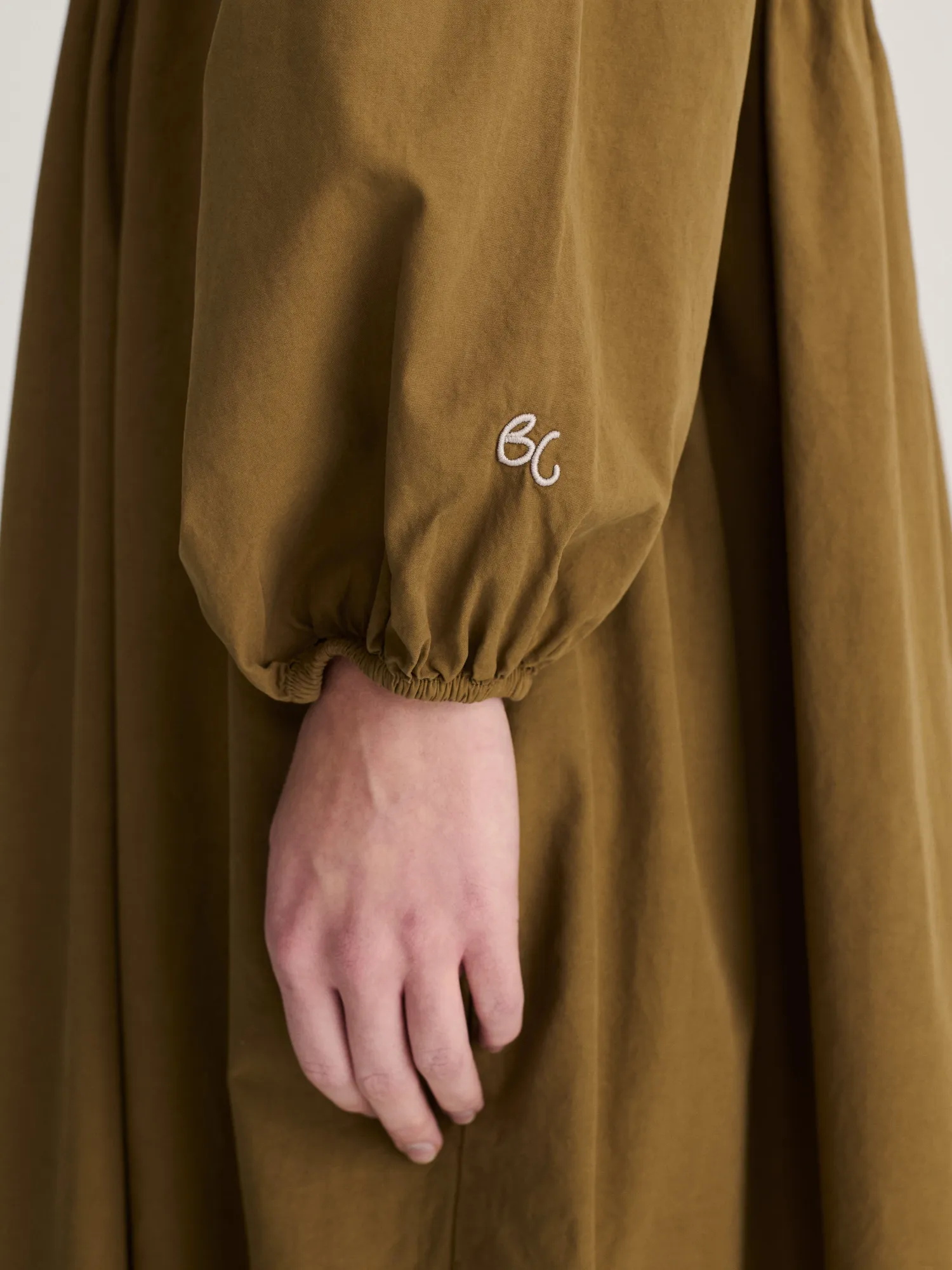 Bobo Choses All About Monsters Poplin elastic waist kjole khaki