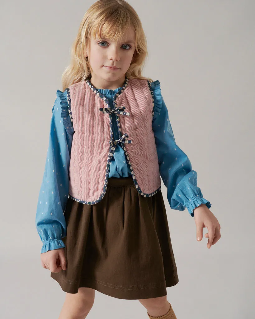 MarMar Takaia LS bluse Clear Blue Dobby