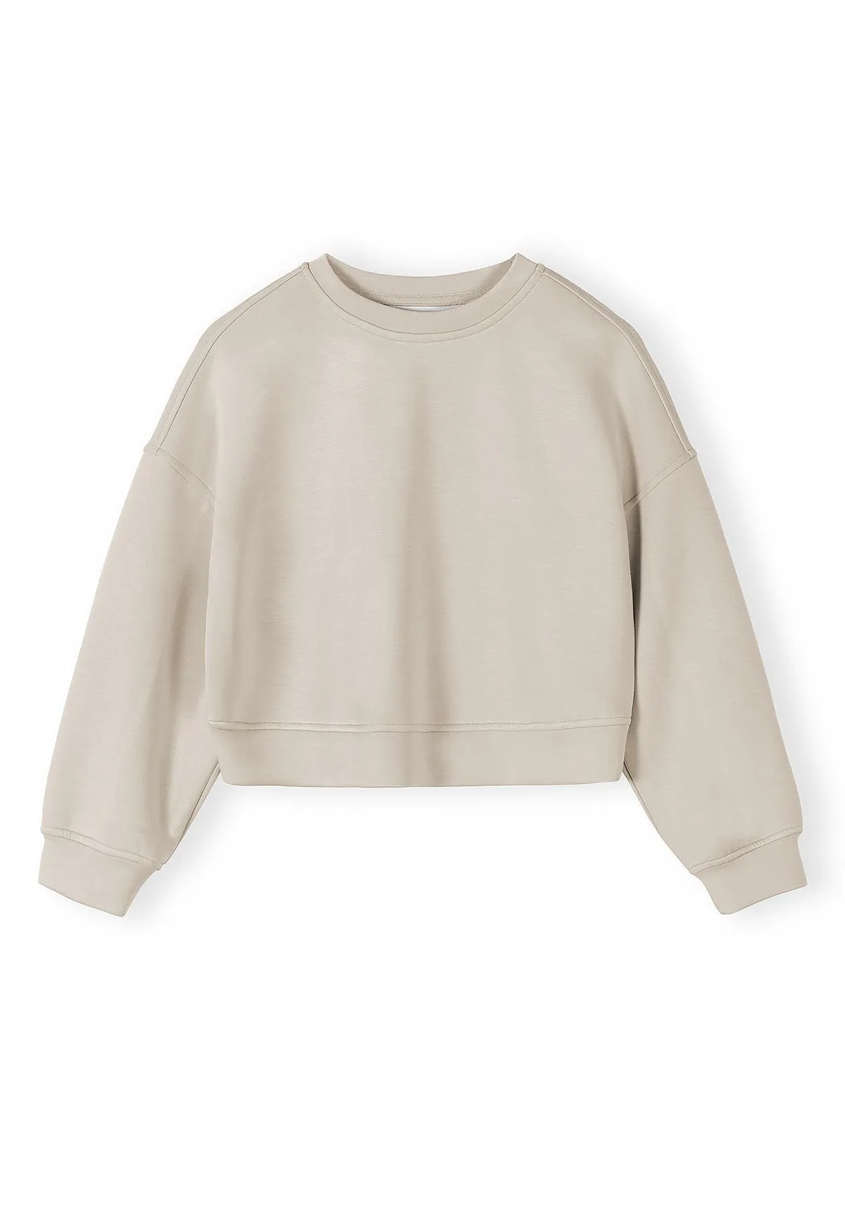 Minoti 44967 sweatsæt til piger beige shorts