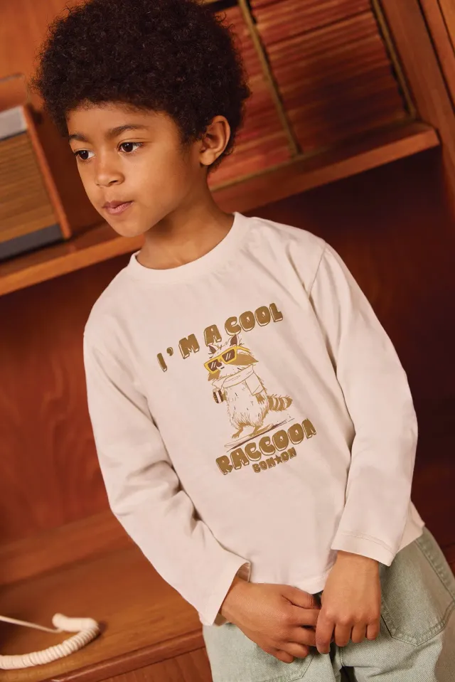 Bonton Taxo Milk t-shirt ecru bomuld 4A