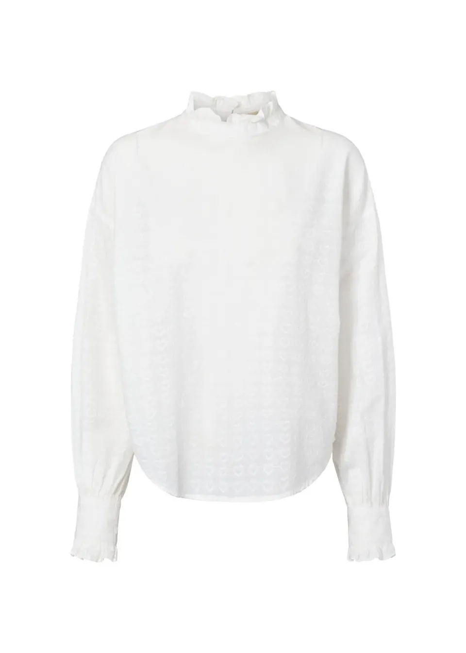 MarMar Tanika W bluse White hjertebroderi