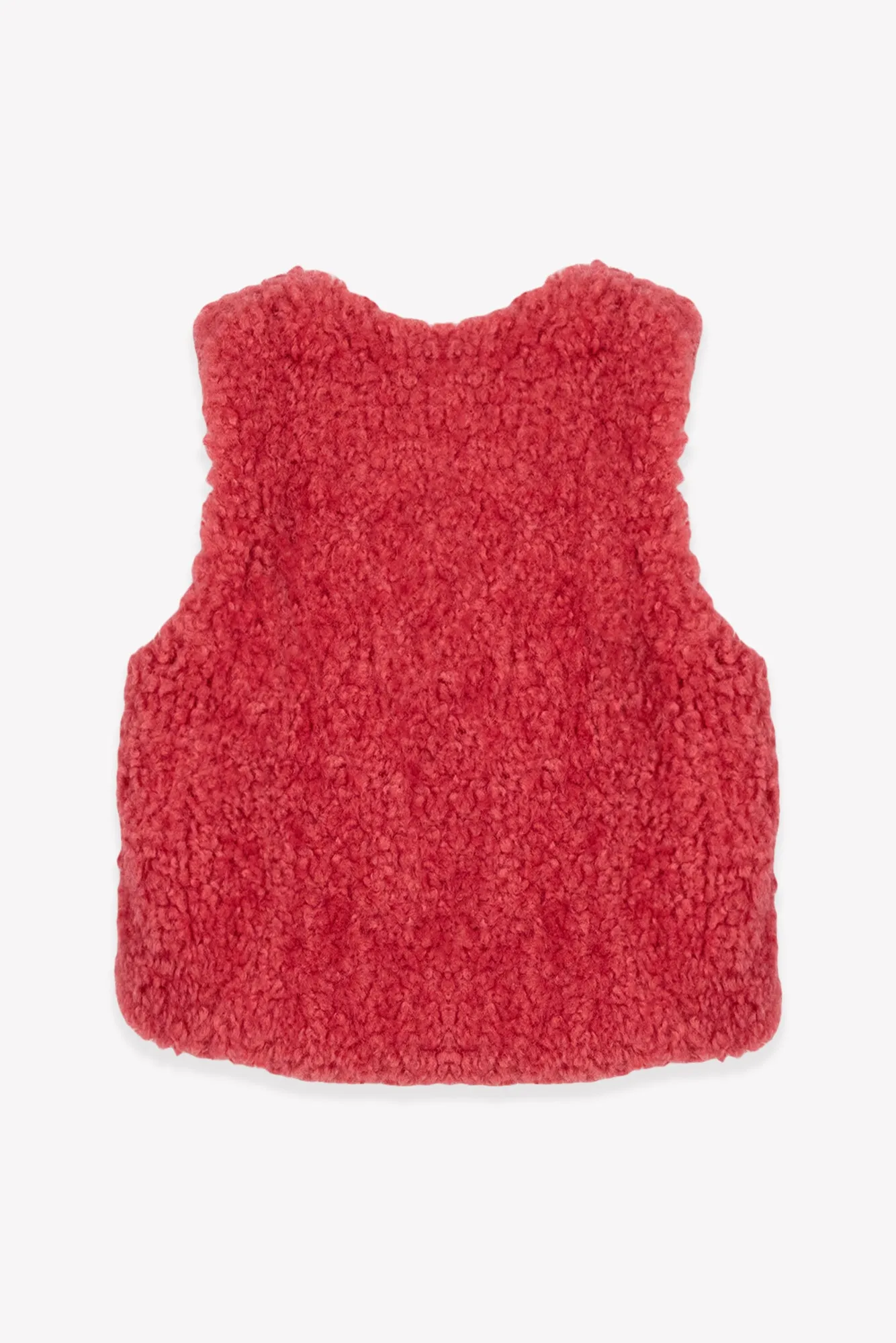 Bonton Beti vest lyserød sherpa til baby