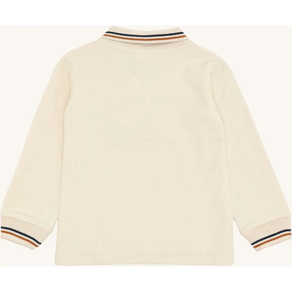 Hust & Claire Stevie polobluse Wheat Melange økologisk