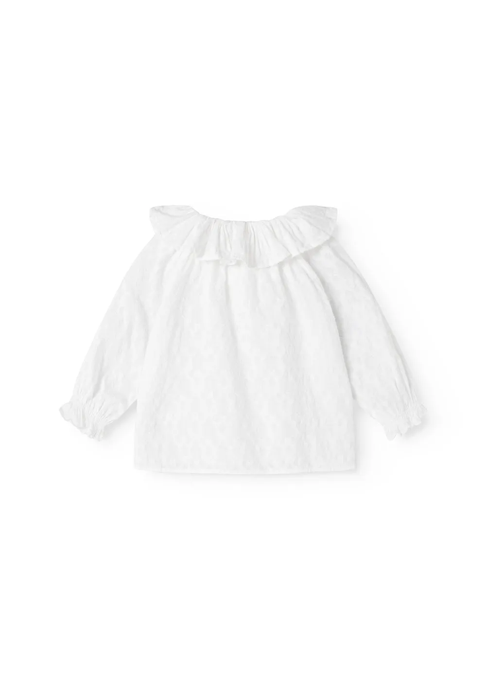 MarMar Tia Bluse White sløjfejacquard