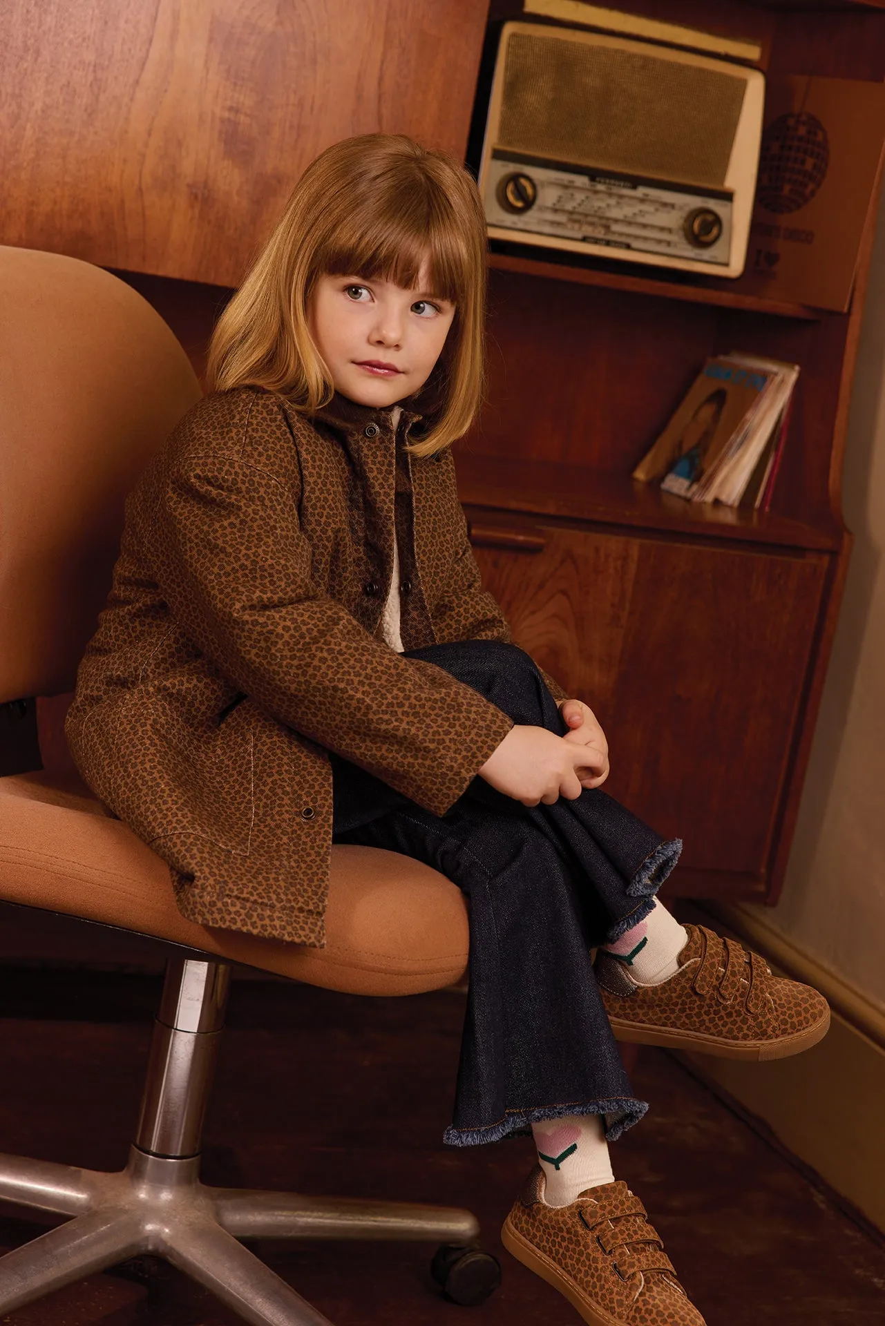 Bonton Panama Leopard frakke bomuld sherpafor