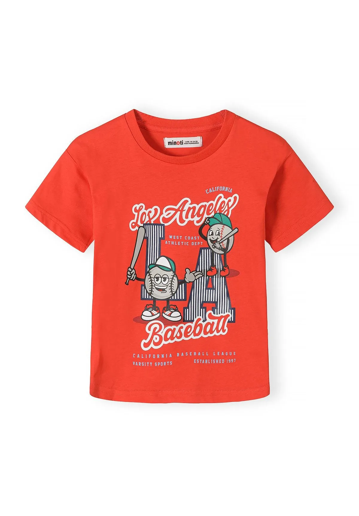 Minoti 44867 t-shirts til drenge 5-pak bomuld med print