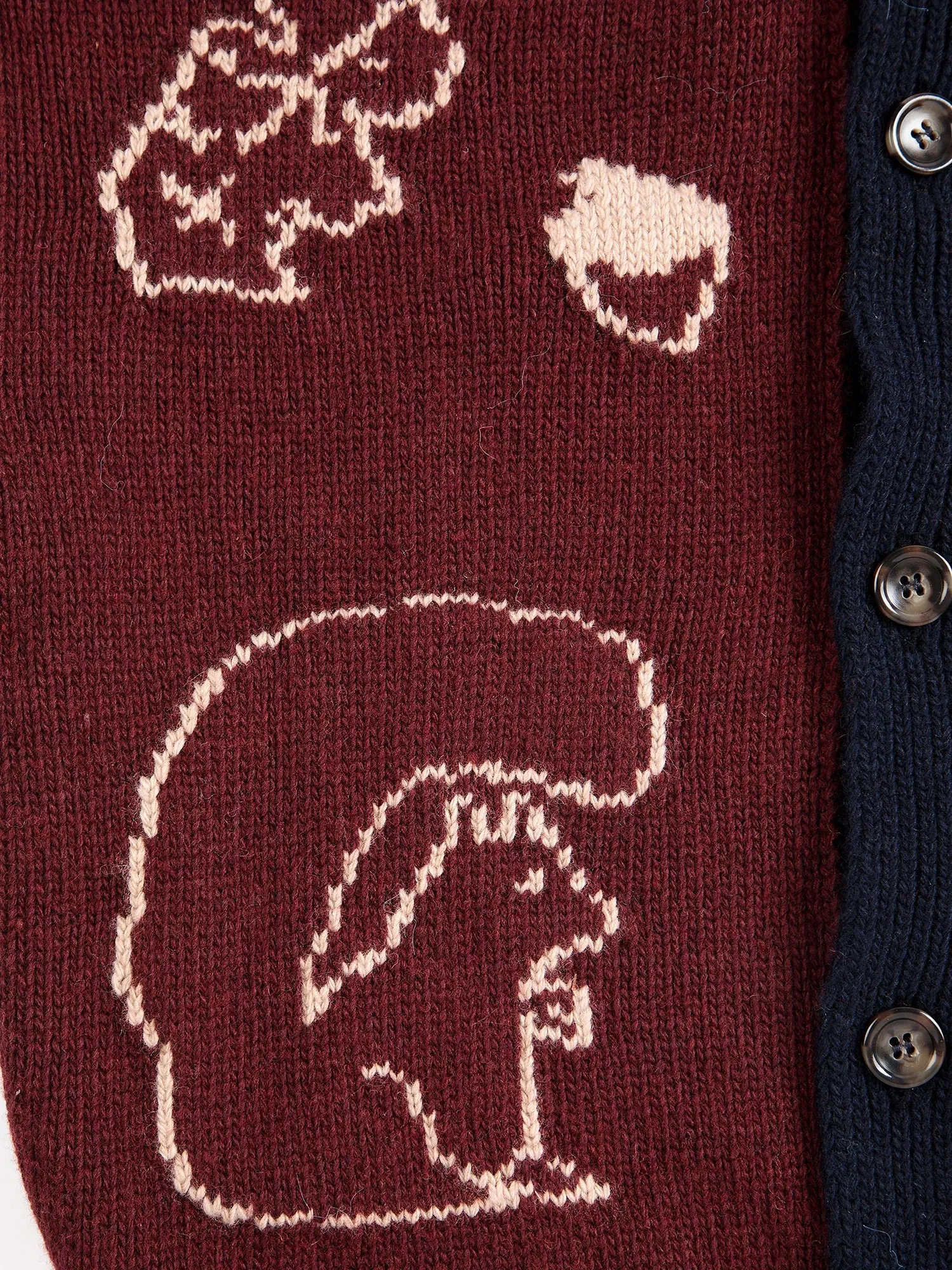 Bobo Choses Forest Scene cardigan strikcardigan bordeaux uld