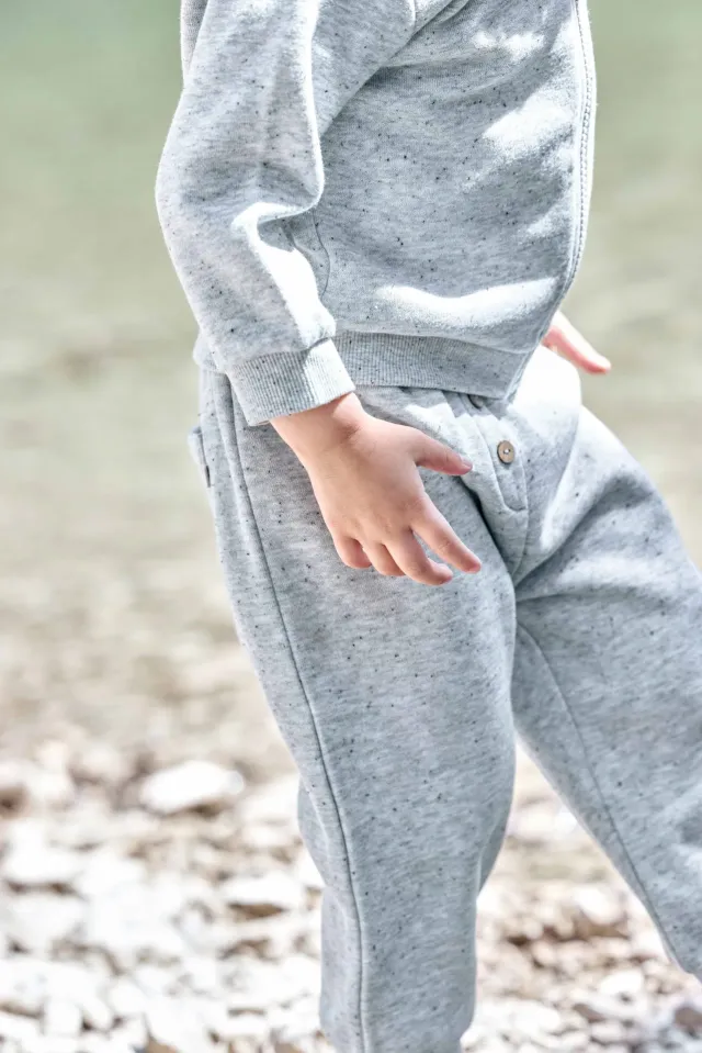 Bonton Legere joggingbukser gris chine neps 3M-3A