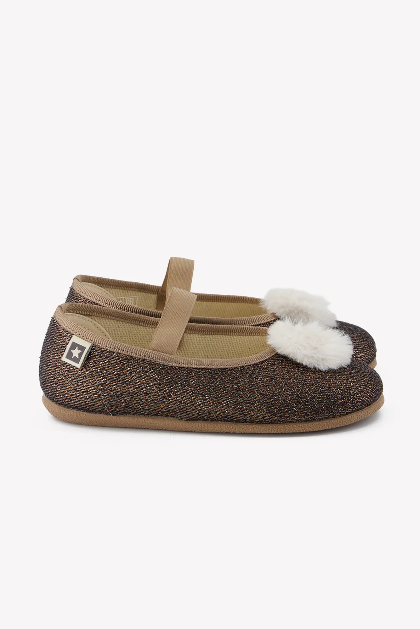 Bonton Pomponette sutsko sølv med pompon