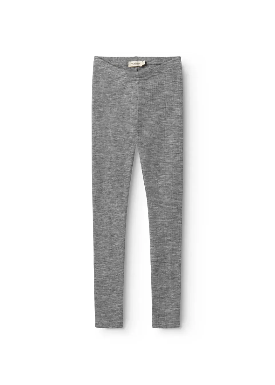 MarMar Leg Uld Rib Leggings Grey Melange