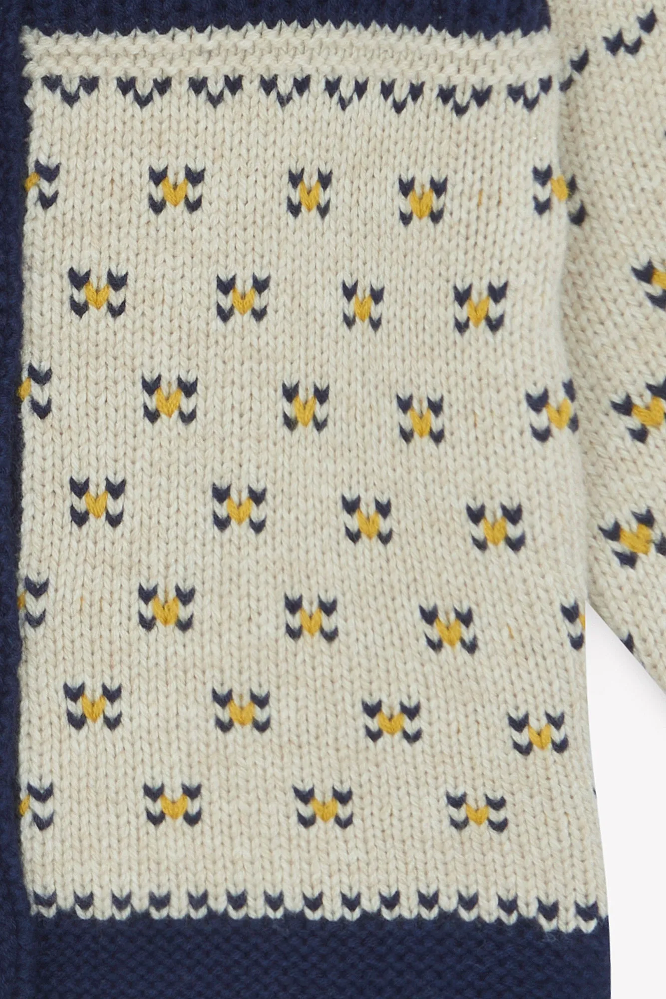 Bonton Pekin Blue Jacquard cardigan blå bomuld