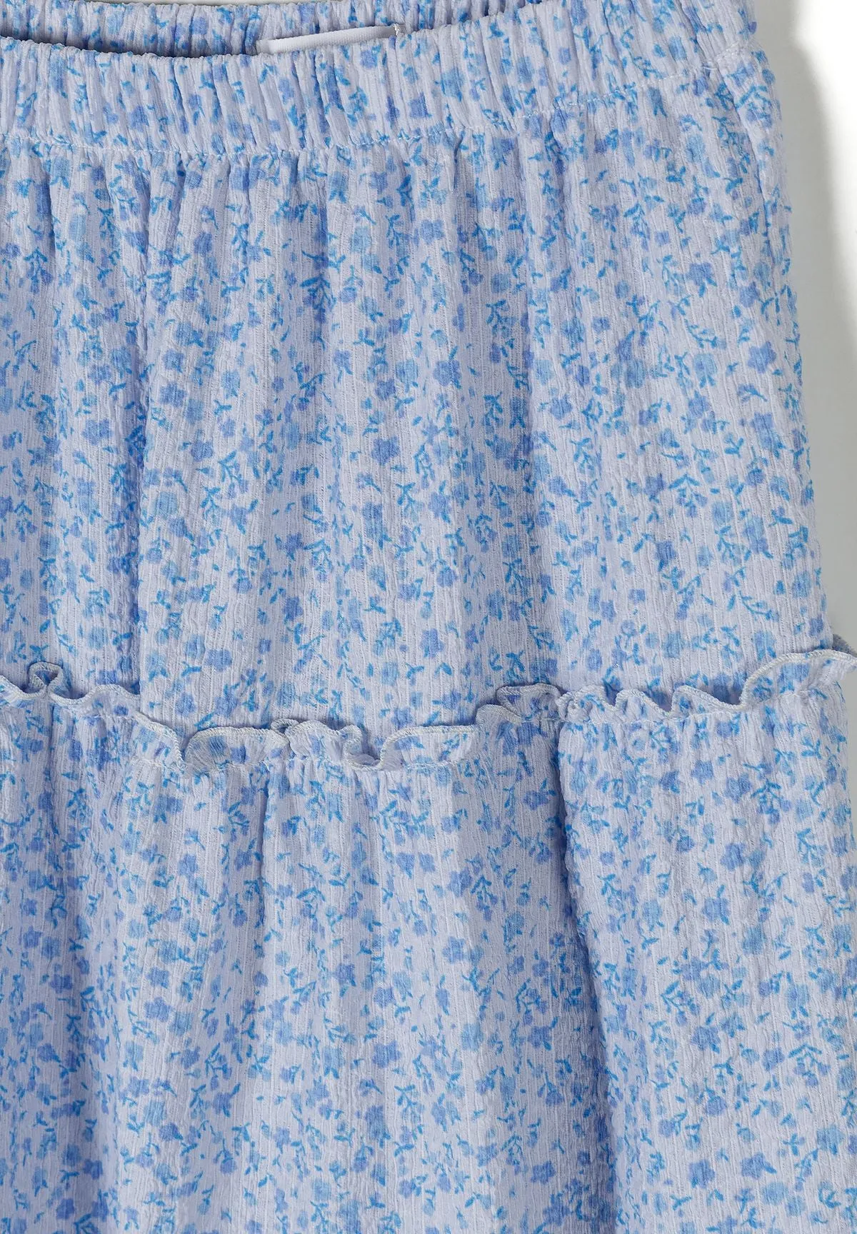 Minoti 44663 maxinederdel blaa blomst piger