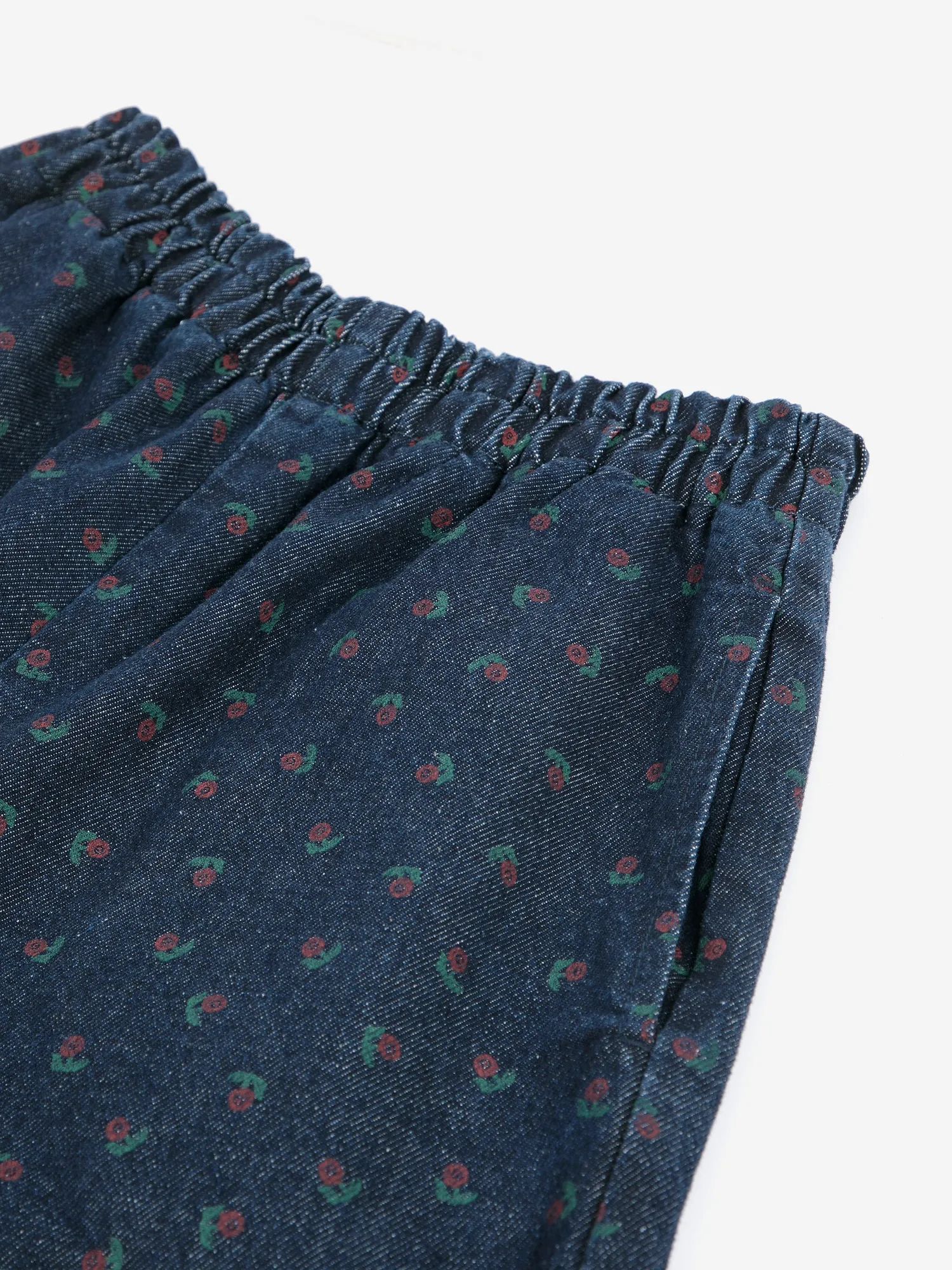 Bobo Choses Swamp Whirl all over denim cocoon bukser navy