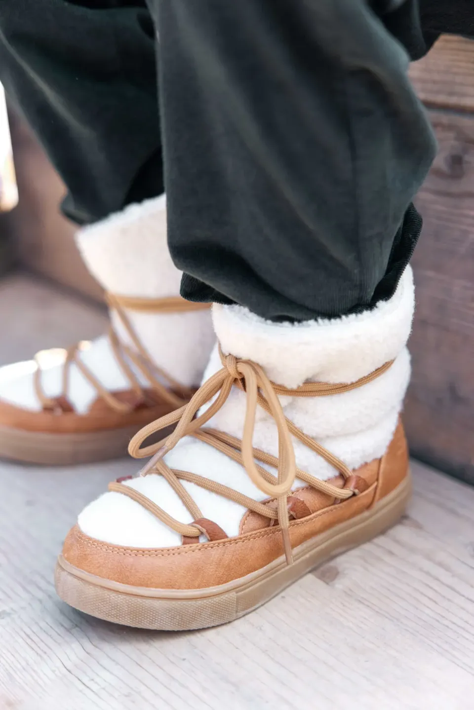 Bonton Basil Skimo vinterstøvler brun sherpa