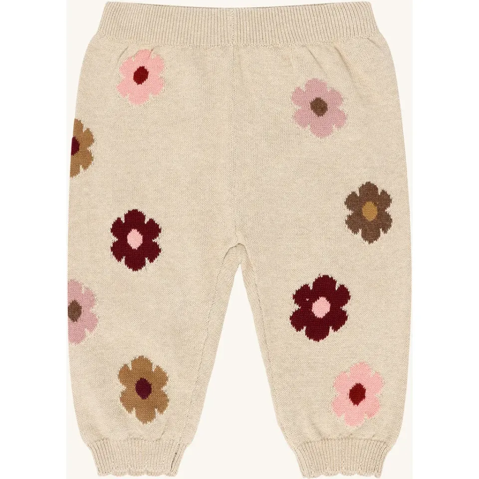 Hust & Claire Lisa Flower cardigan Old Beige Melange
