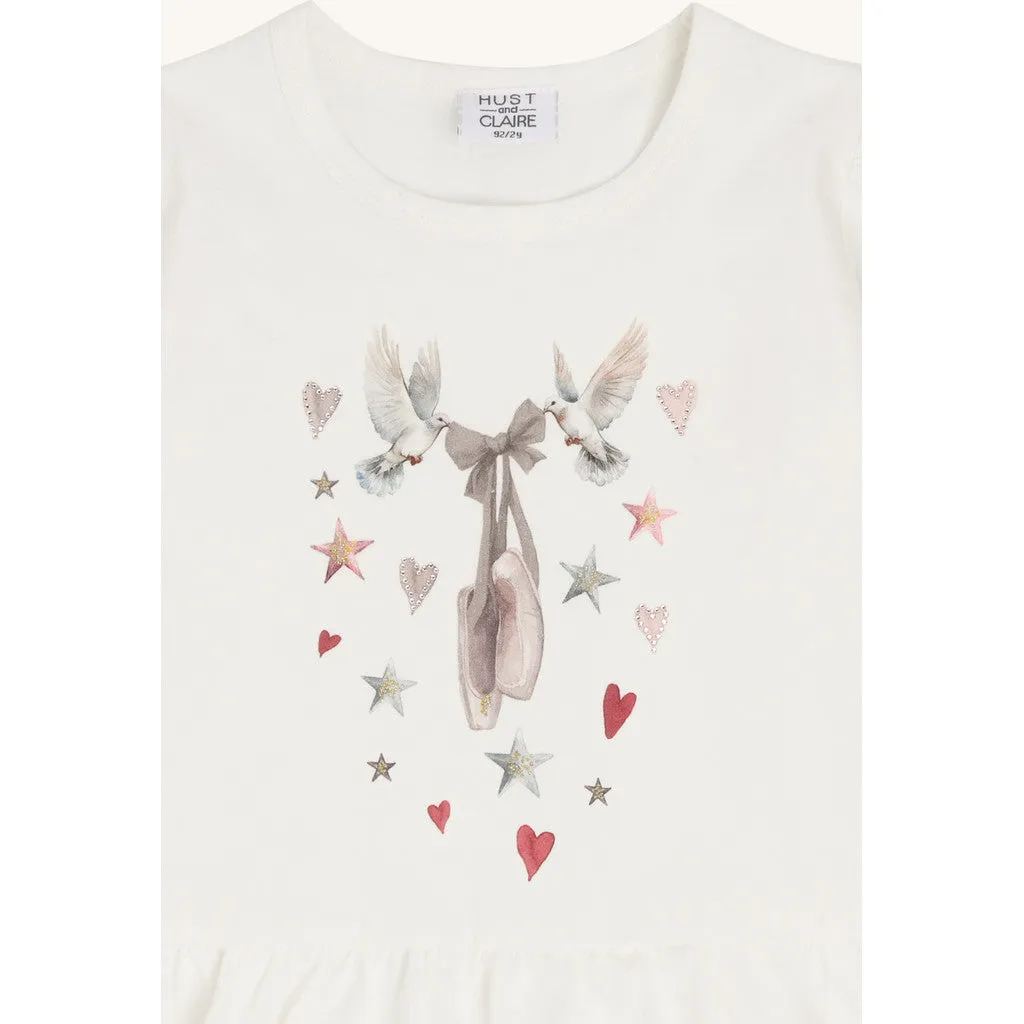 Hust & Claire HCAlma Dove bluse Ivory bomuld