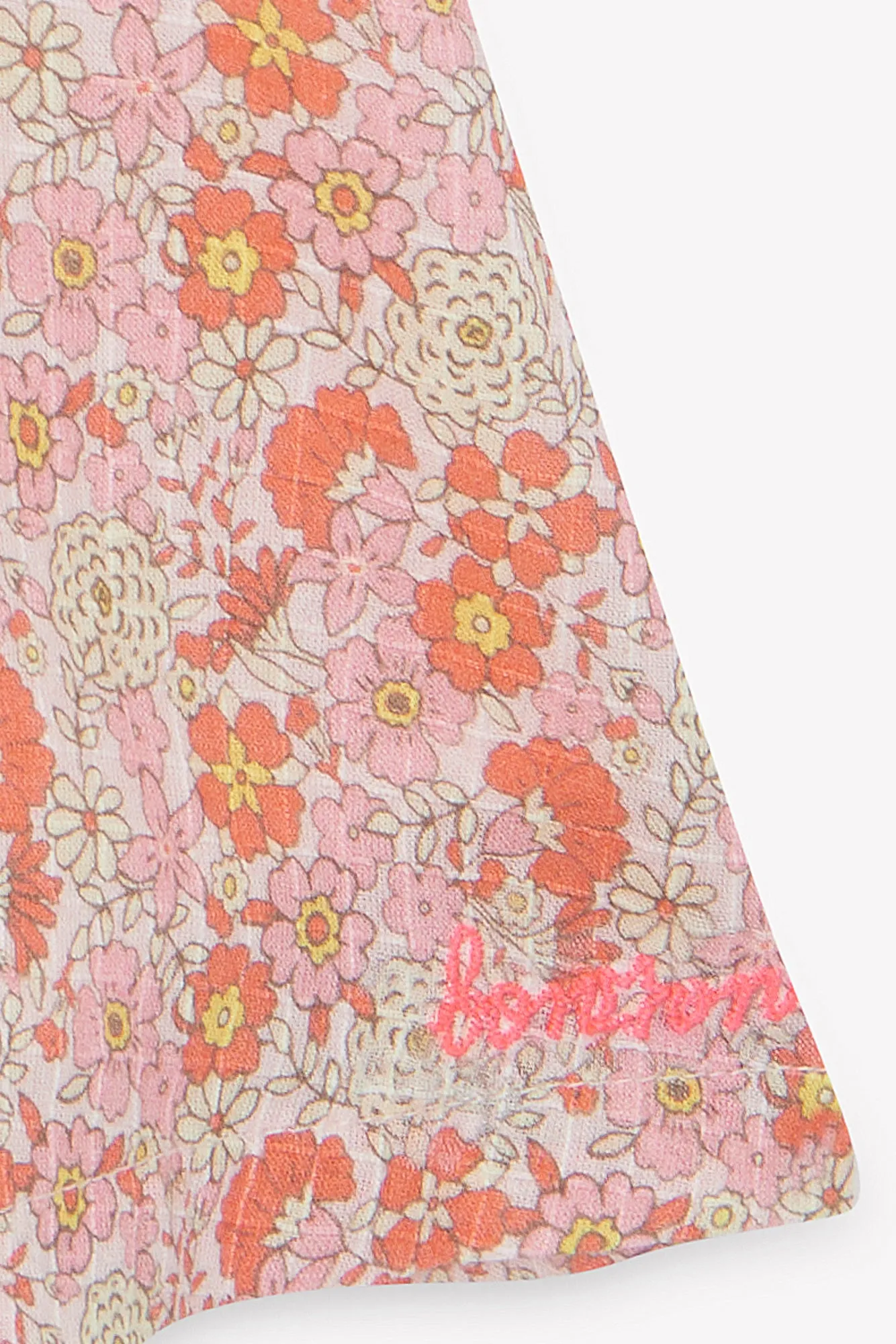Bonton Noisette kjole rosa blomstret baby