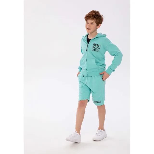 Minoti 38349 fleeceshorts mint til drenge