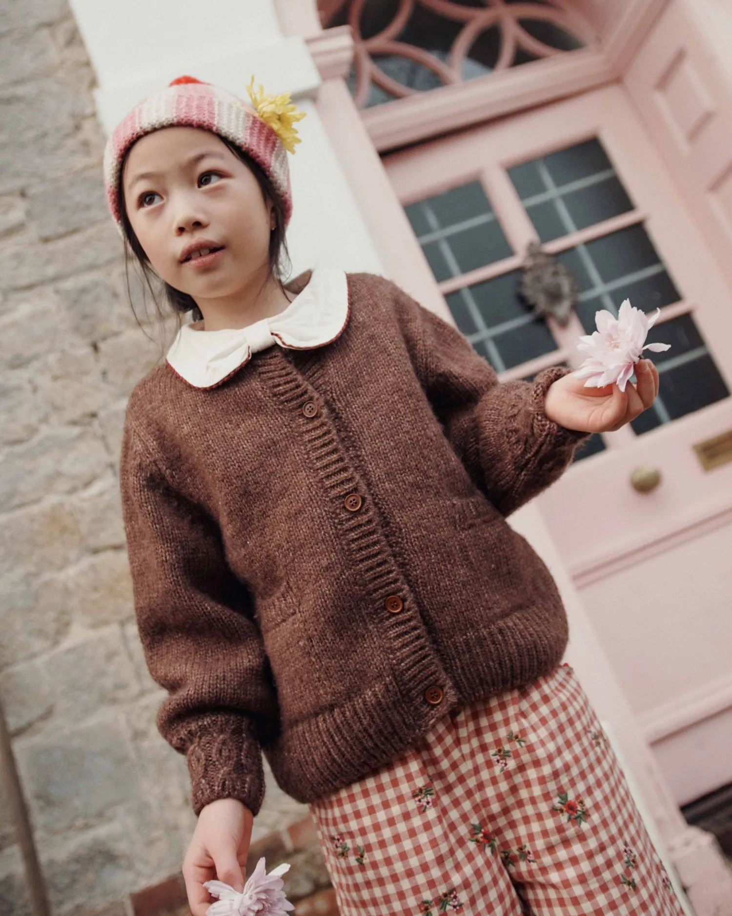 Emile et Ida Ultra doux marron cardigan brun merinould