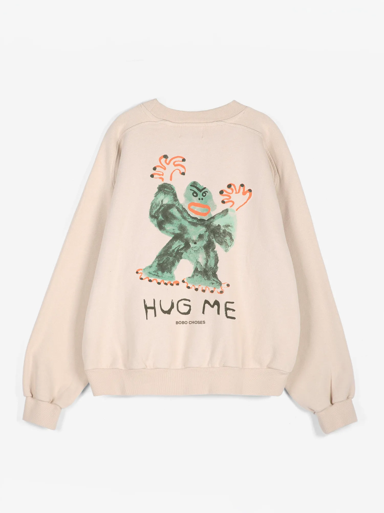 Bobo Choses Hug Me relaxed sweatshirt beige økologisk bomuld