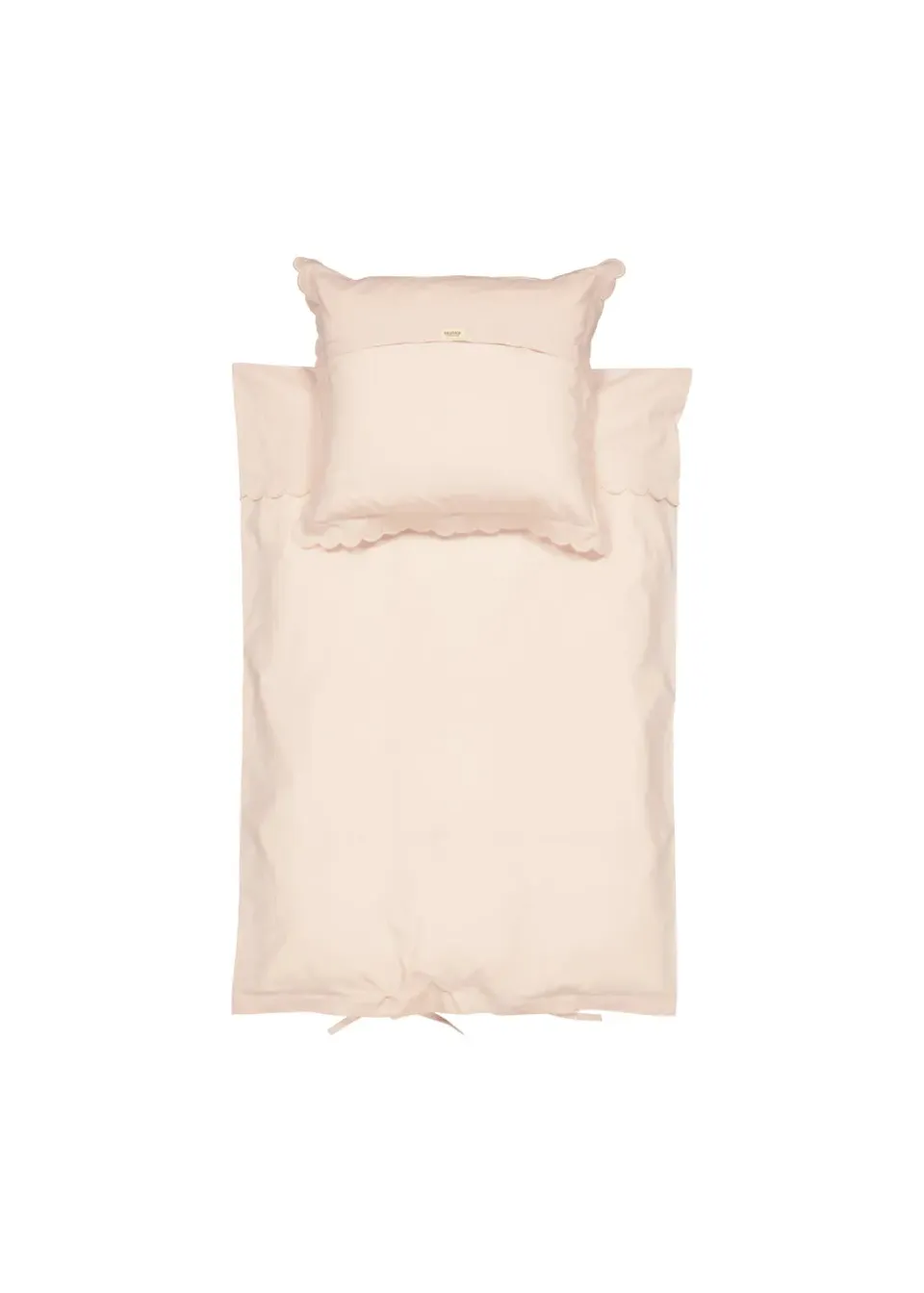 MarMar Scallop Baby sengetøj Beige Rose 70x100 økologisk