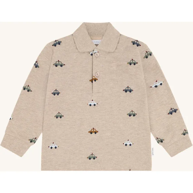 Hust & Claire HCStevie Police polo Beige Melange bomuld
