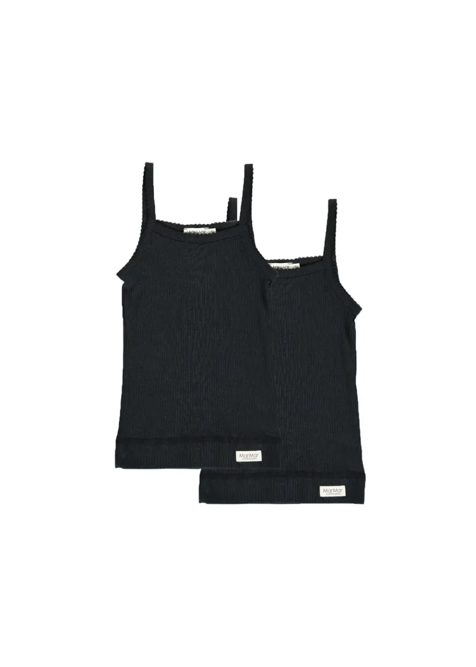 MarMar Strap Vest Undertøj Black top 2-pak stroptop