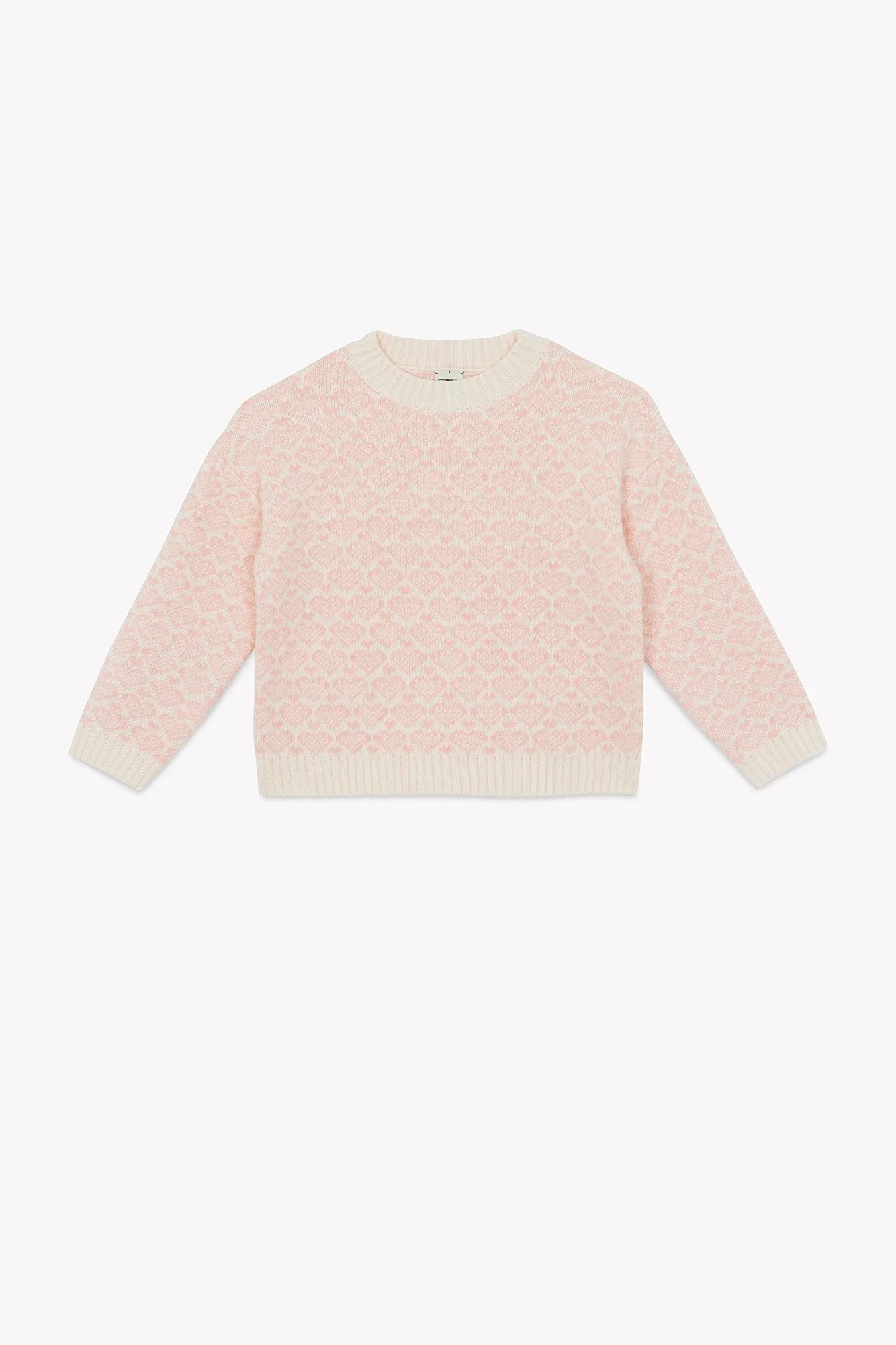Bonton Lovely Ecru pullover med hjerter ecru