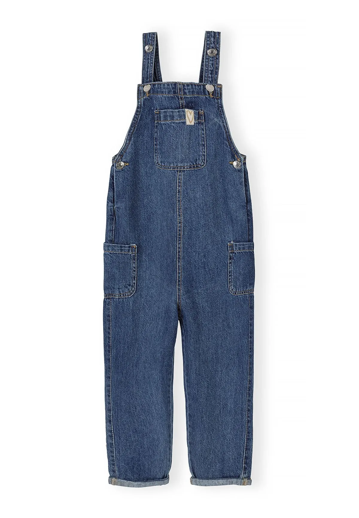 Minoti denim smækbukser hjerte blå str. 80-122