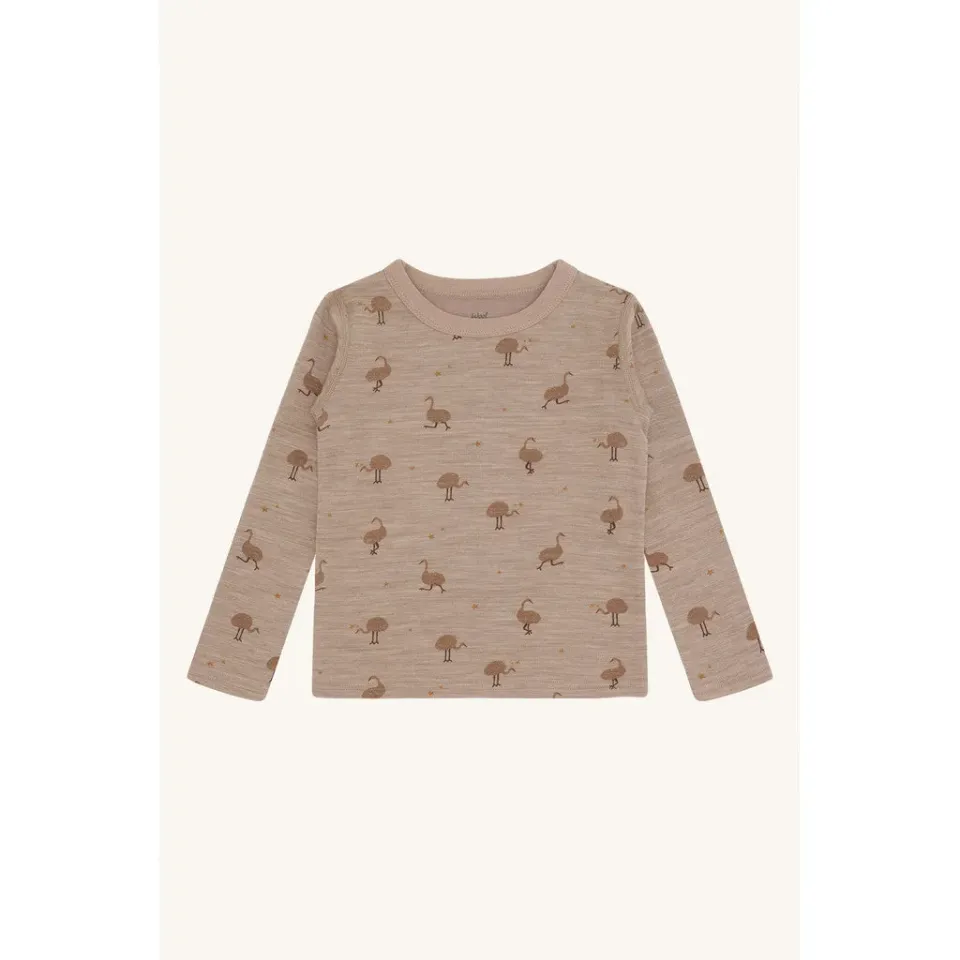 Hust & Claire Abba Ostrich bluse biscuit uld