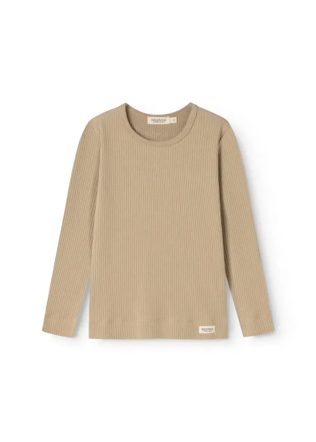 MarMar Jeans Plain Tee LS T-shirt Muddy langærmet modal