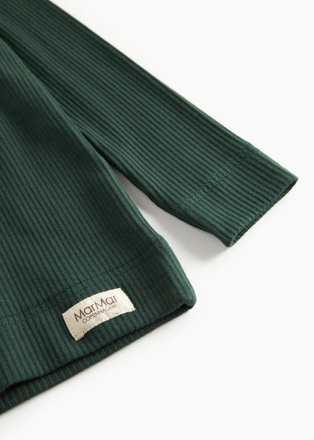 MarMar Tee LS t-shirt Dark Leaf langærmet rib