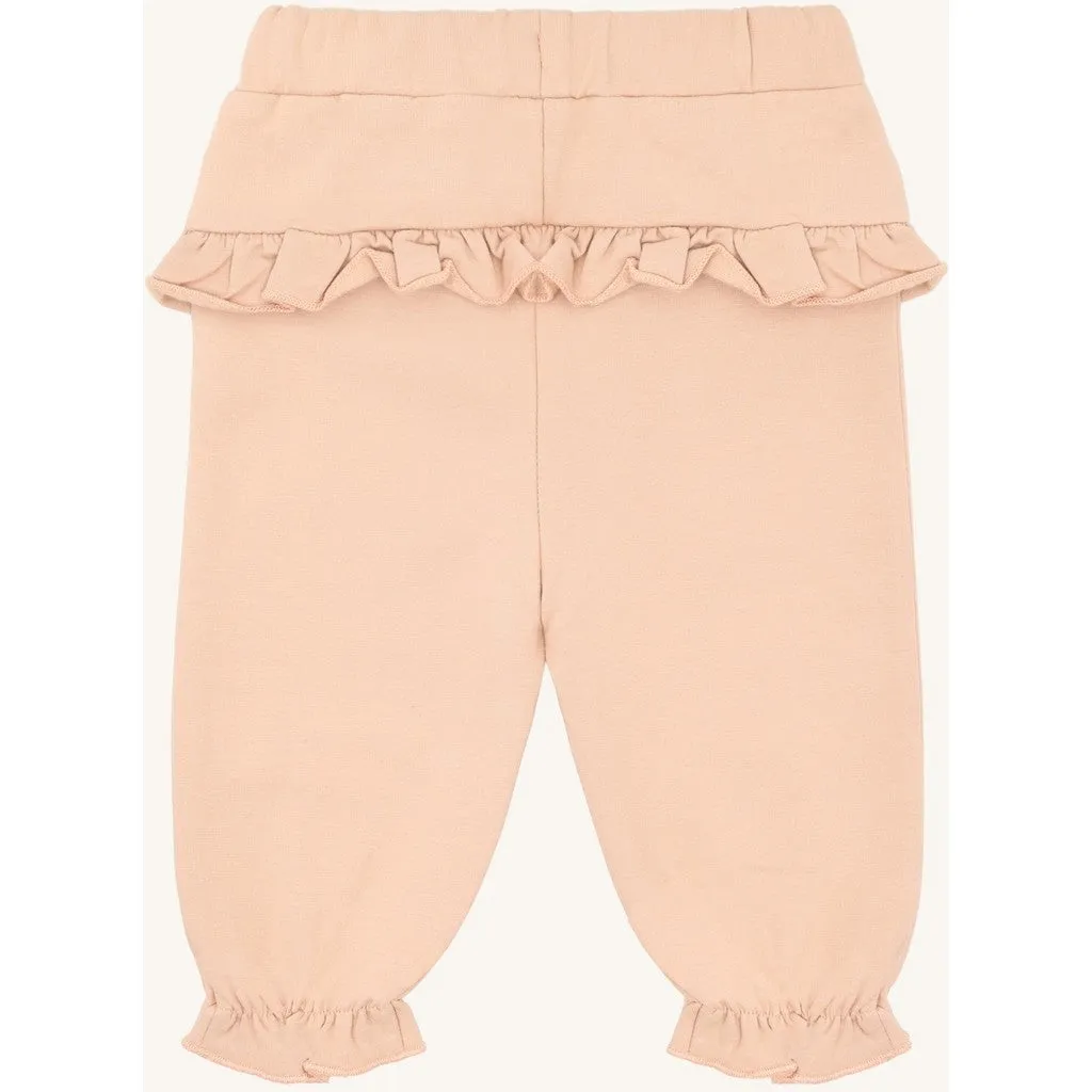 Hust & Claire HCGenny solid flounce joggingbukser Rugby Tan