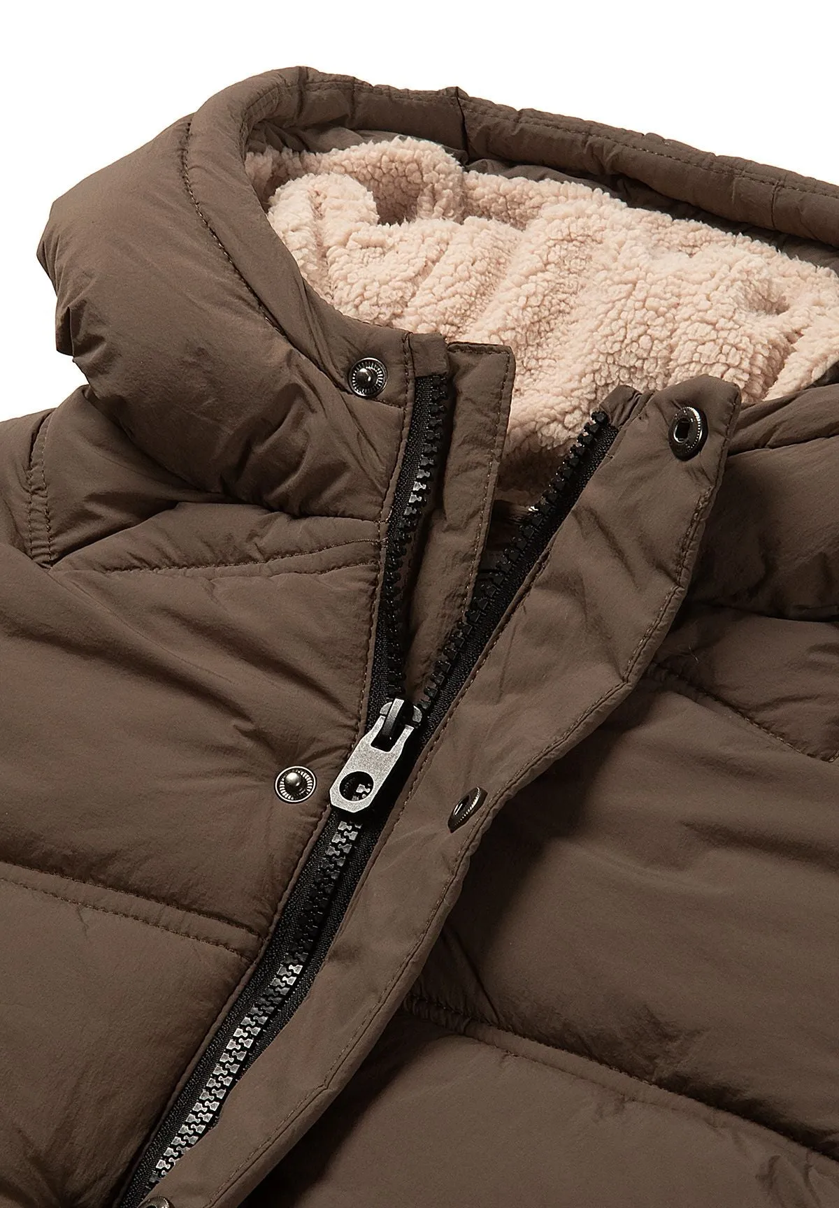 Minoti 45225 vinterfrakke brun teddyfoer