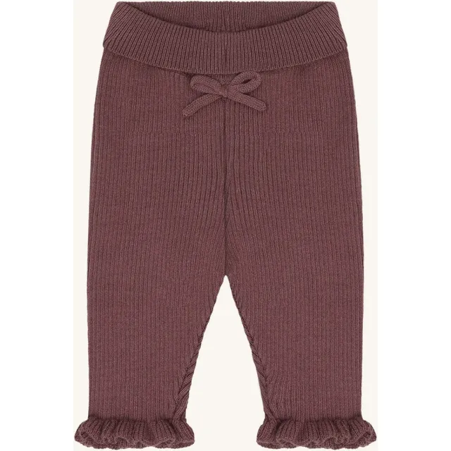 Hust & Claire HCLisa Rib leggings Plum økologisk