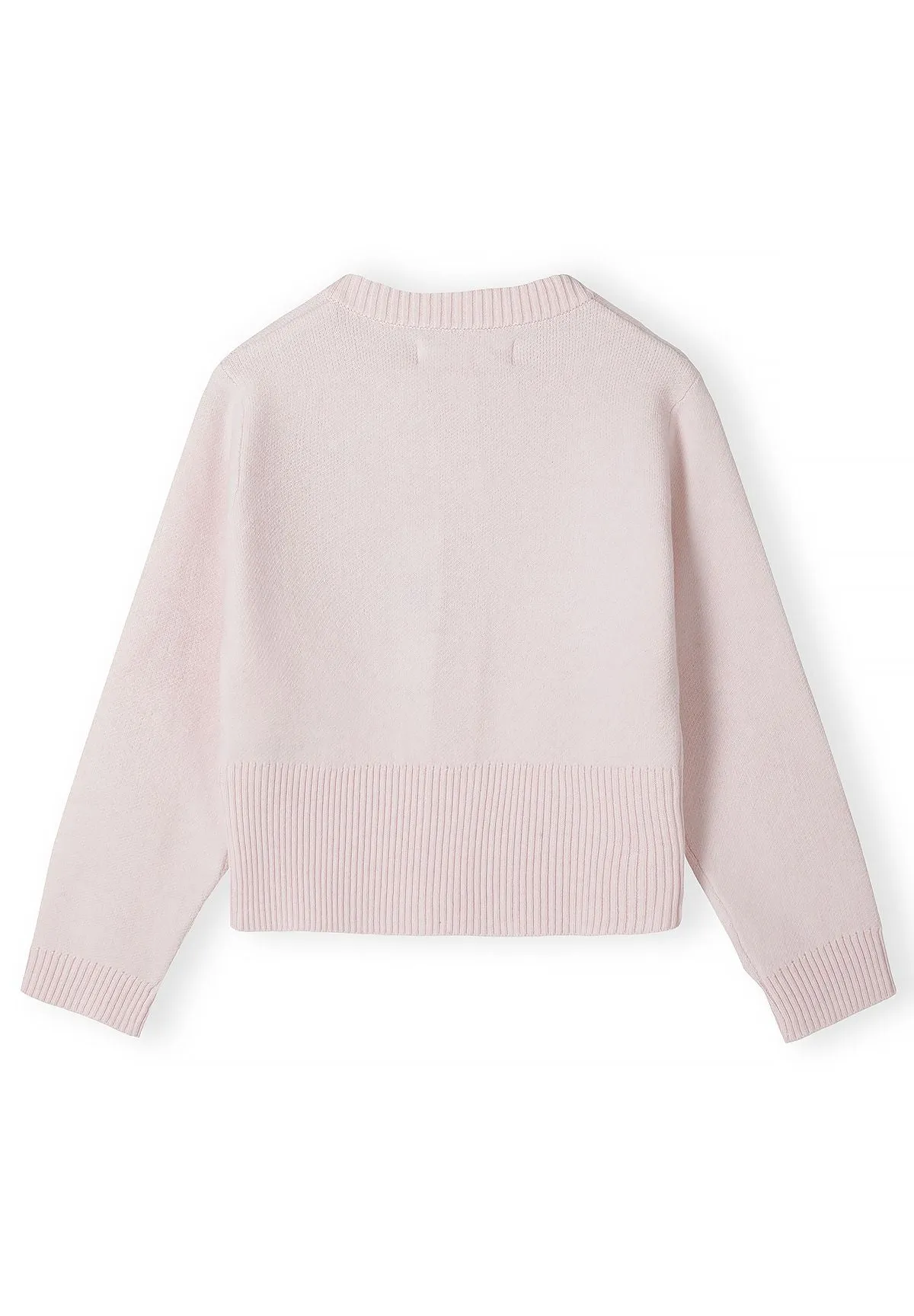 Minoti 45688 cardigan lyserød sløjfe pige
