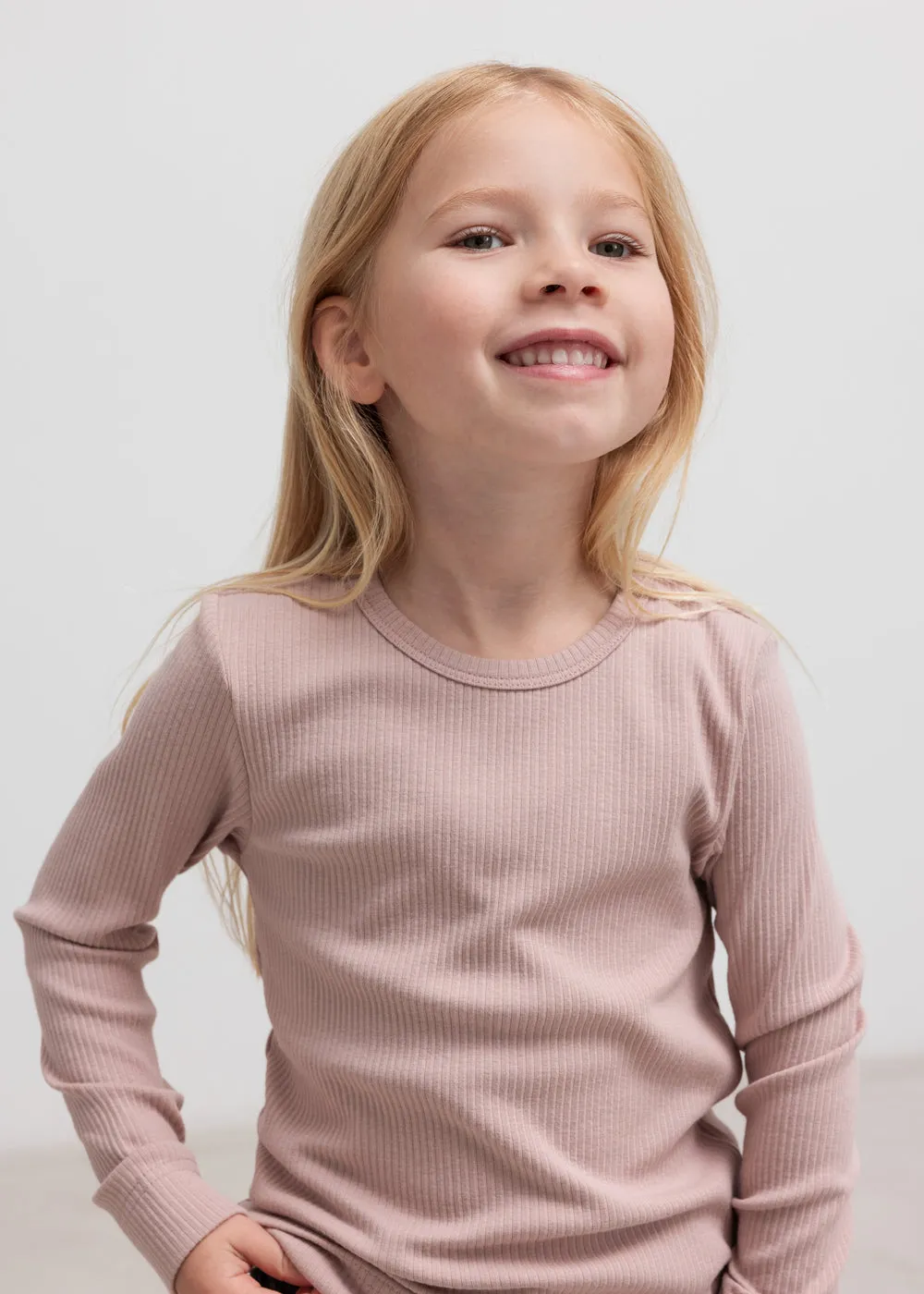 MarMar Plain Tee LS t-shirt Faded Rose langærmet