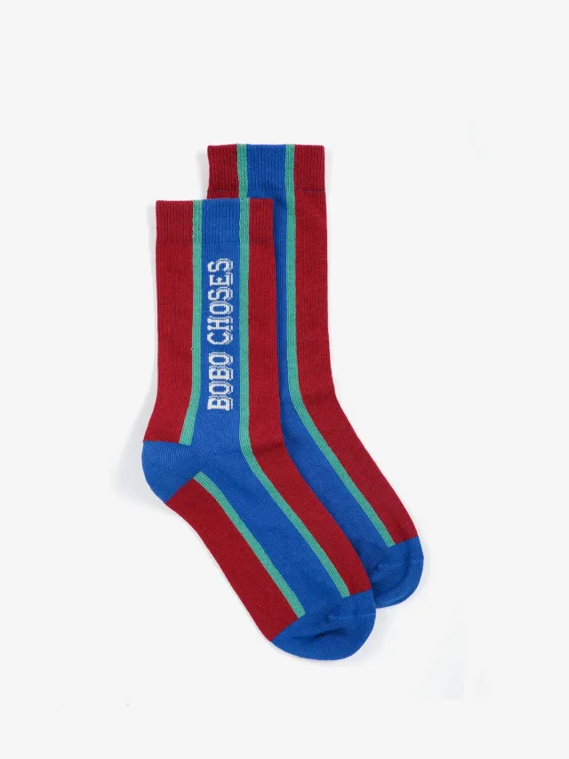 Bobo Choses All About Monsters ekstralange strømper bordeaux 23-25