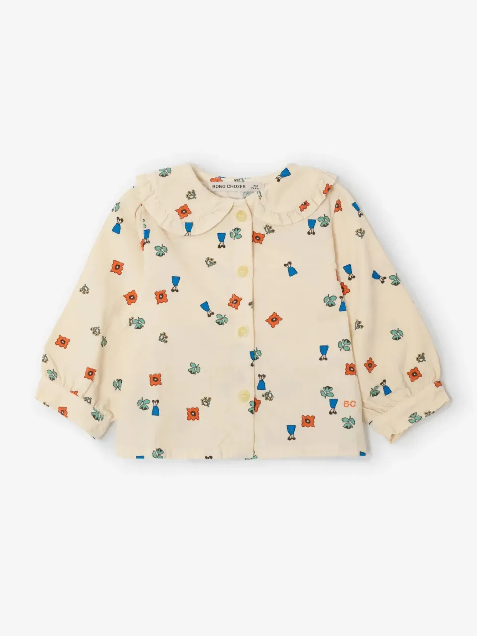 Bobo Choses Blossom bluse offwhite 6 mdr. vævet