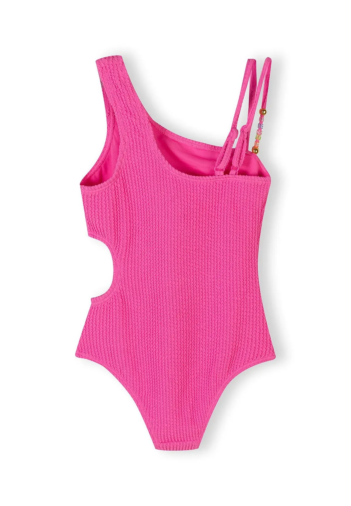 Minoti badedragt pink one-shoulder str. 98-152