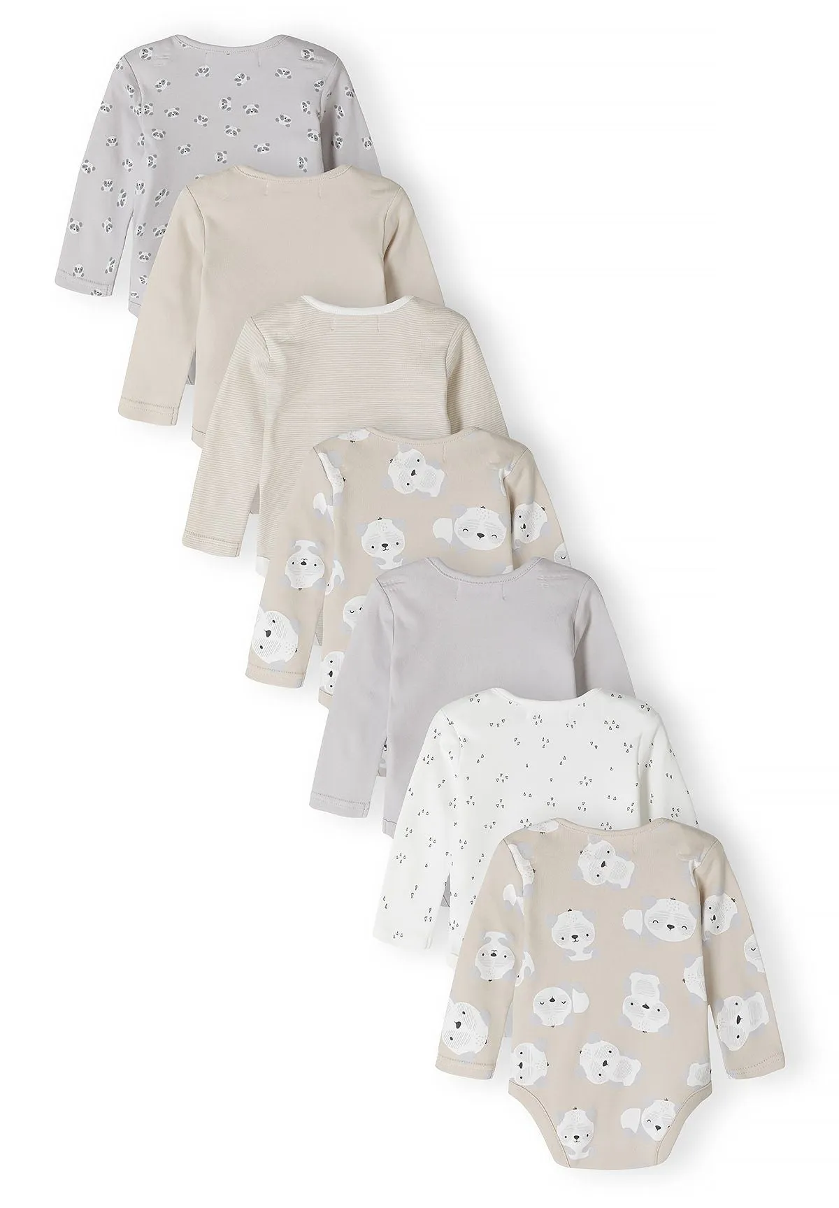 Minoti bodys langærmet print 7-pak til baby