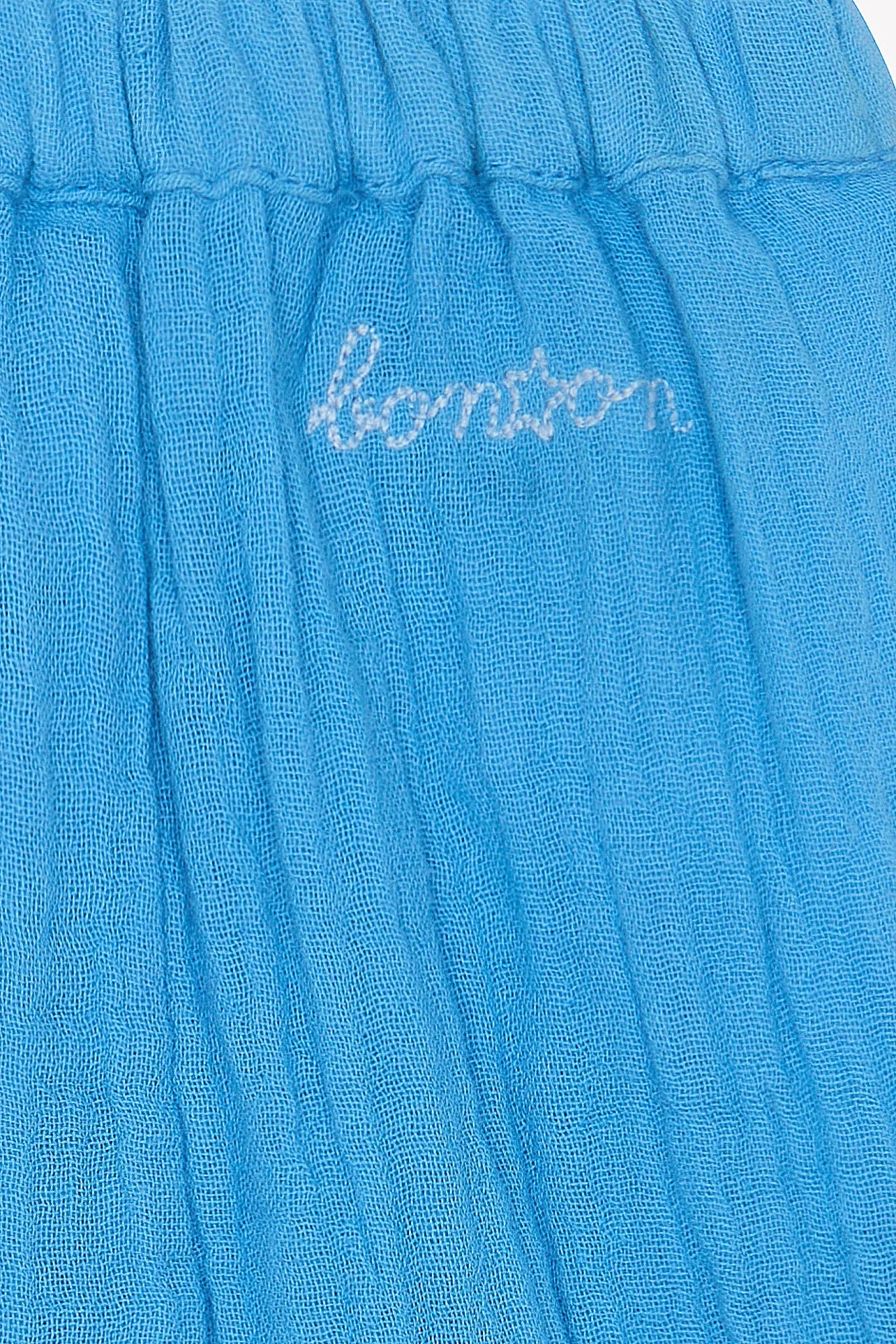 Bonton Laos Bleu Moyen bukser blå bomuldsgaze