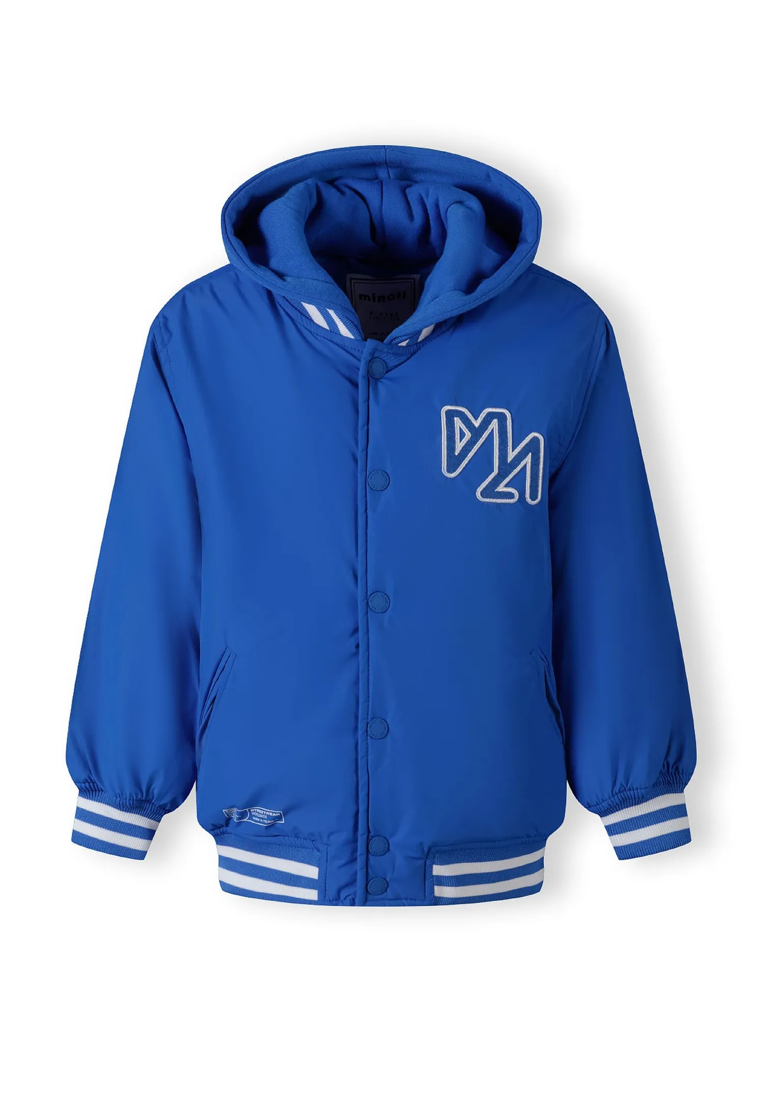 Minoti 43286 collegejakke blå polyester drenge