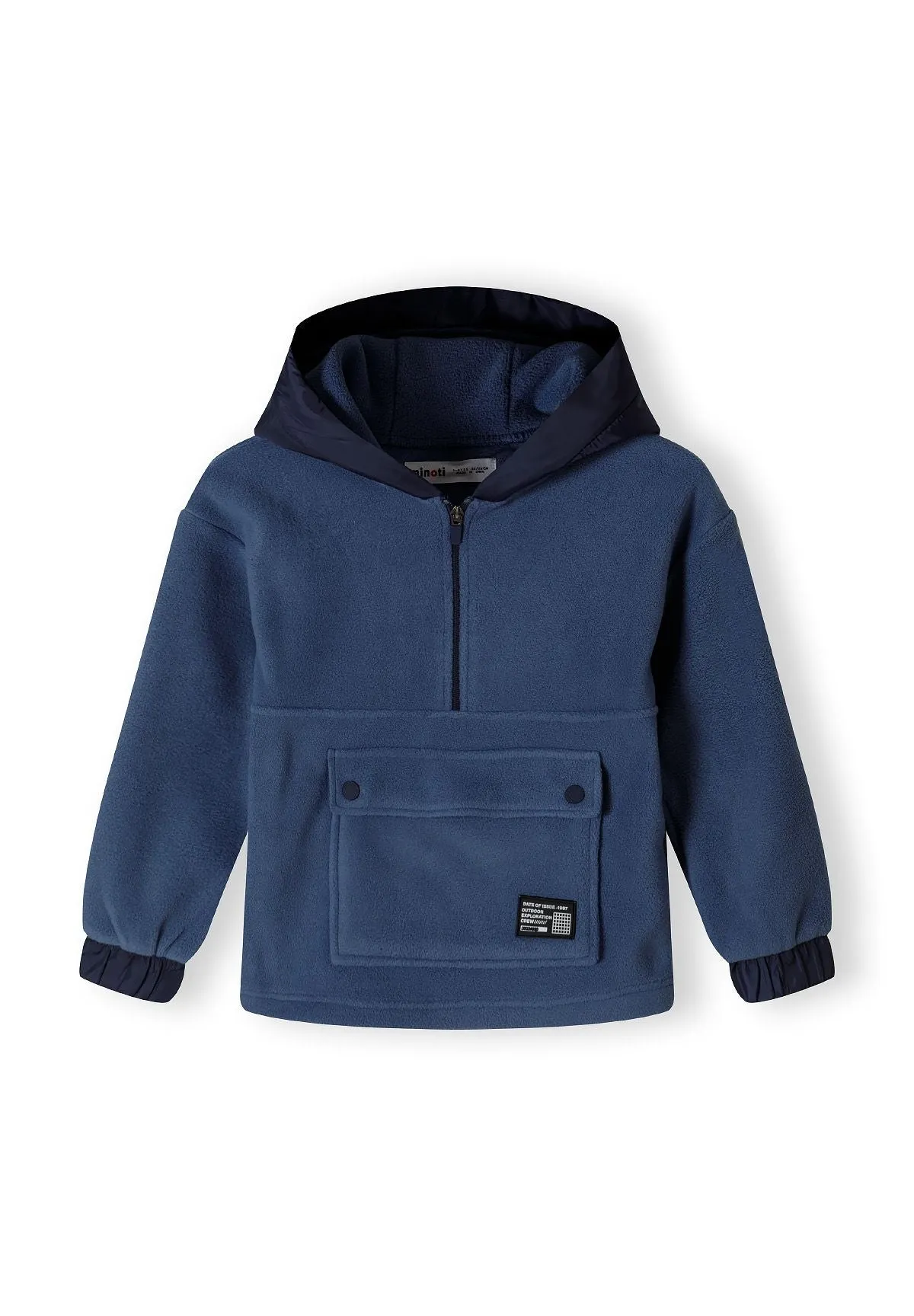 Minoti 41220 hoodie mørkeblå microfleece
