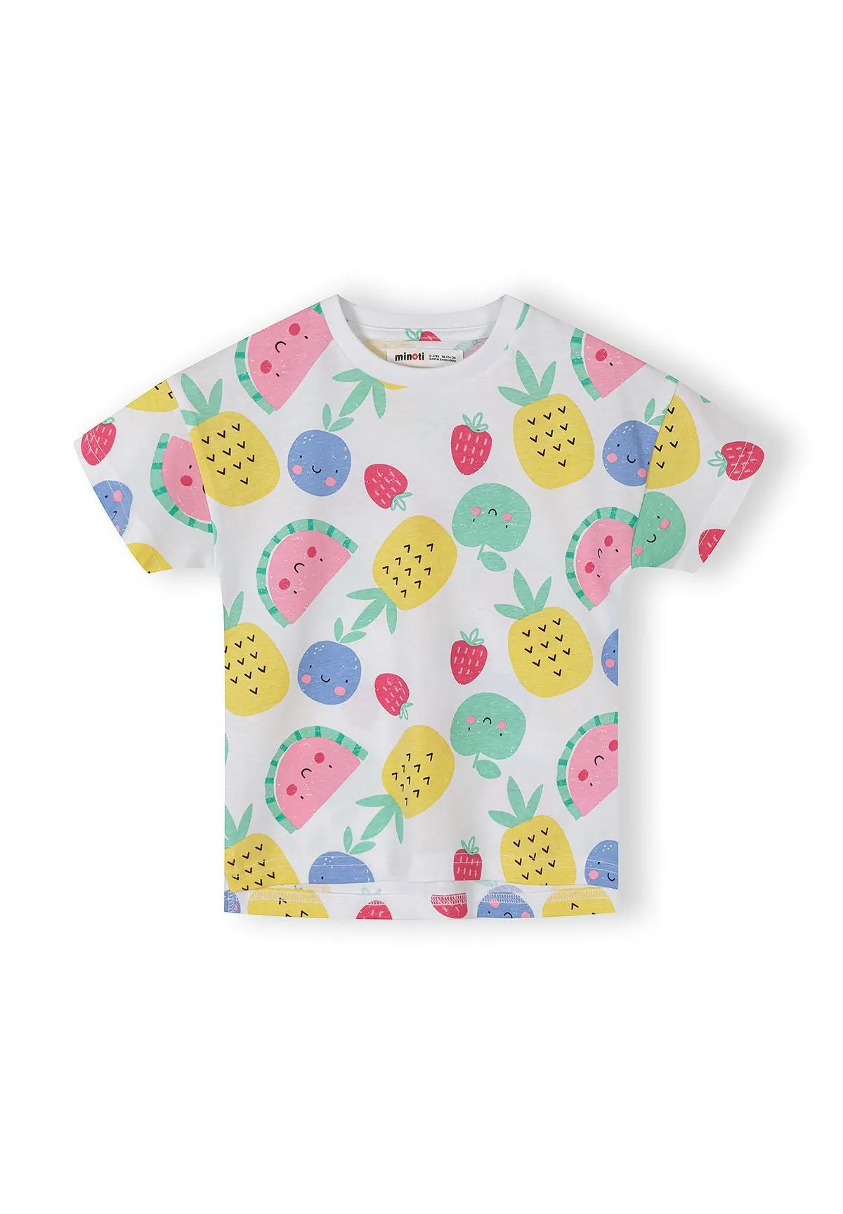 Minoti 44812 t-shirt 5-pak frugtprint piger